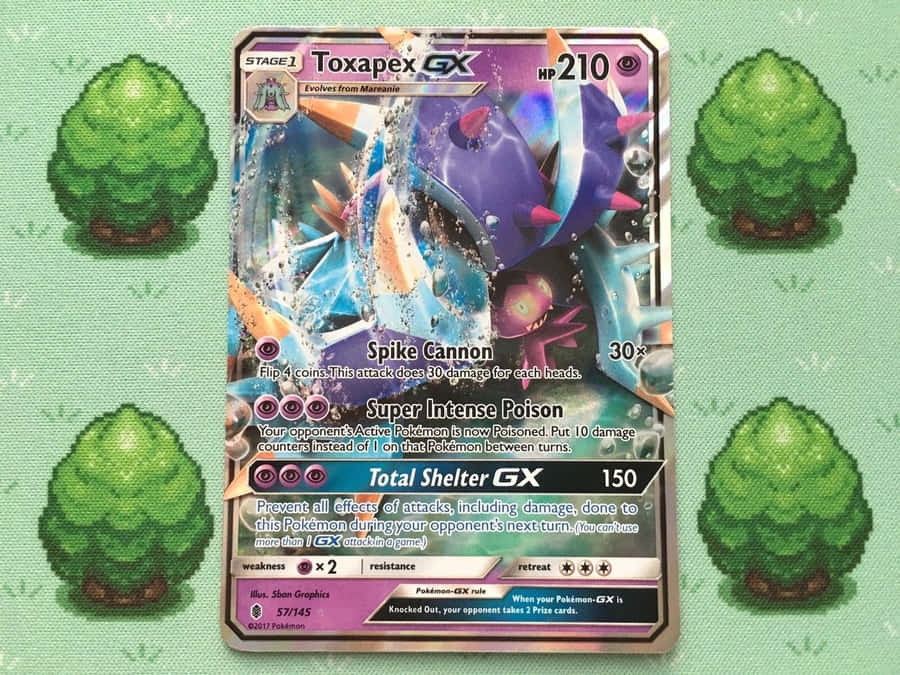 Toxapex Gx Collectible Card Wallpaper