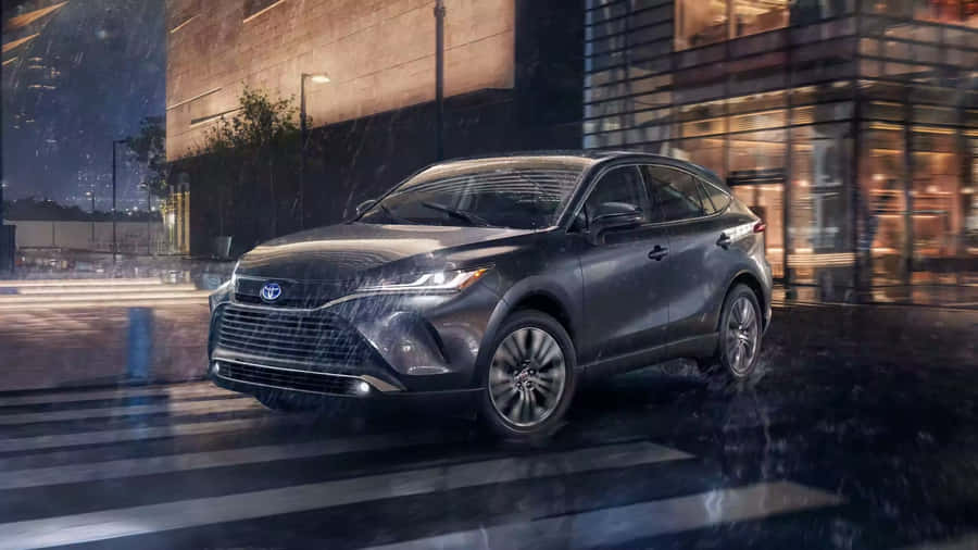 Toyota Venza Nighttime City Drive Wallpaper
