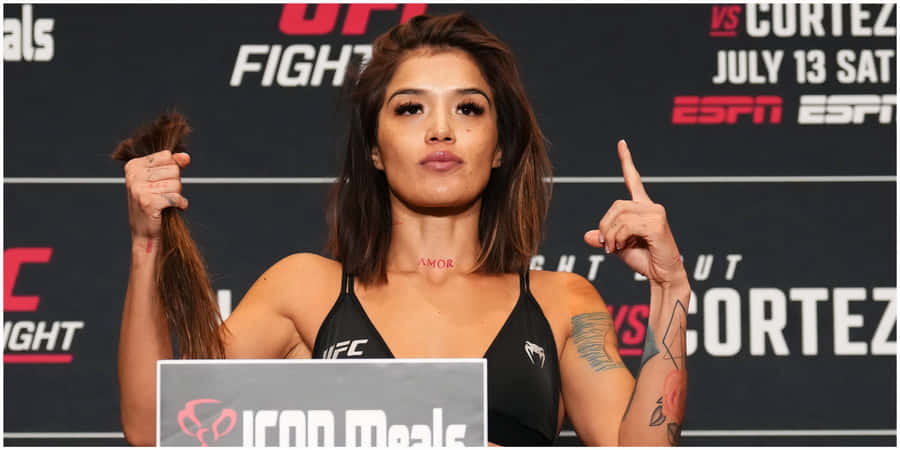 Tracy Cortez U F C Weighin Pose Wallpaper