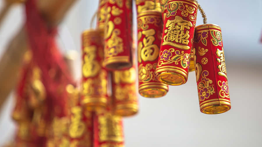 Traditional Chinese Firecrackers Wallpaper