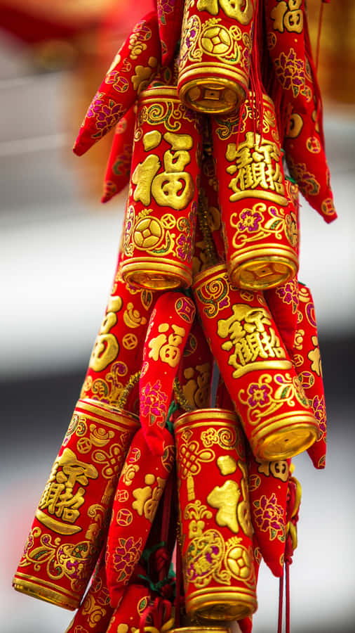 Traditional Chinese Firecrackers Wallpaper