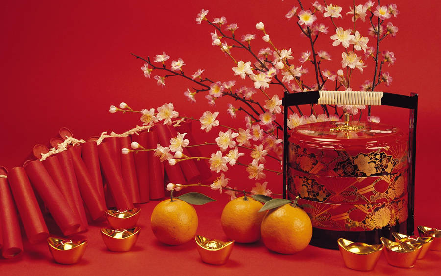 Traditional Decorations Chinese New Year Wallpaper