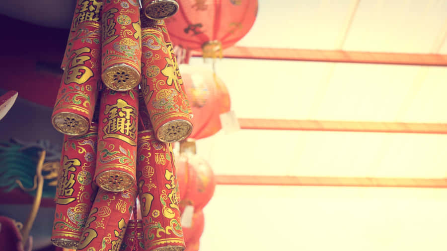 Traditional Firecrackers Display Wallpaper