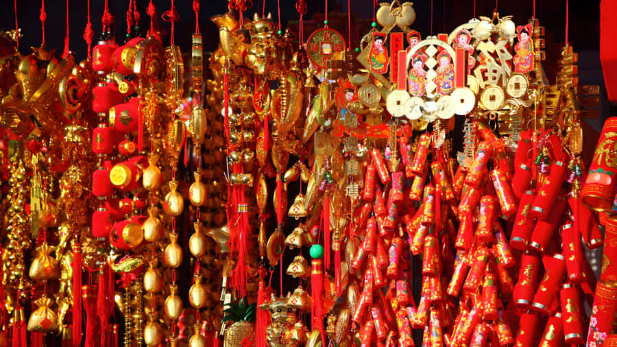 Traditional Firecrackers Display Wallpaper