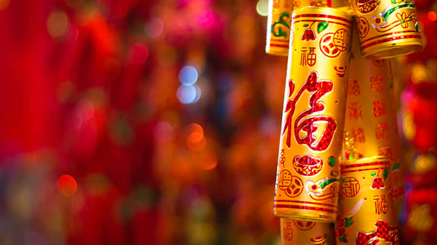 Traditional Firecrackers Display Wallpaper