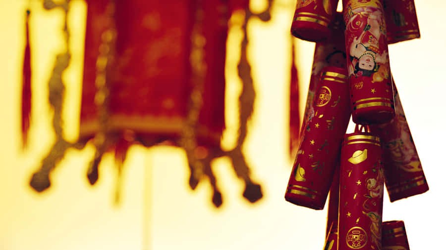 Traditional Firecrackers Display Wallpaper