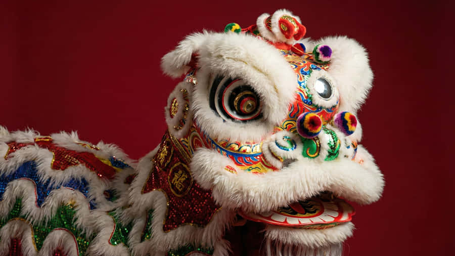 Traditional Lion Dance Costume Wallpaper