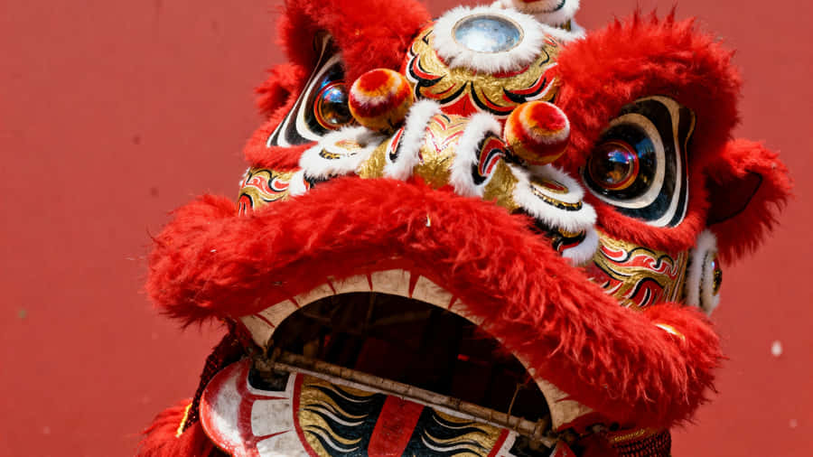 Traditional Lion Dance Mask Wallpaper
