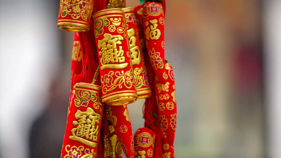 Traditional Red Firecrackers Wallpaper