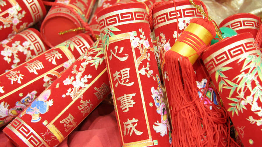 Traditional Red Firecrackers Wallpaper
