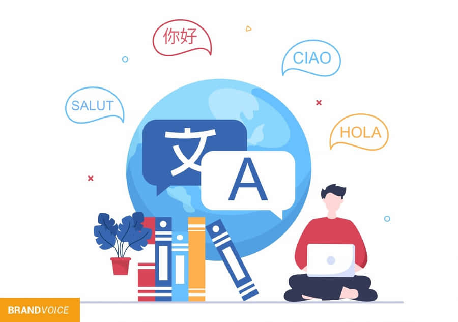 Traduction With Man Studying Wallpaper