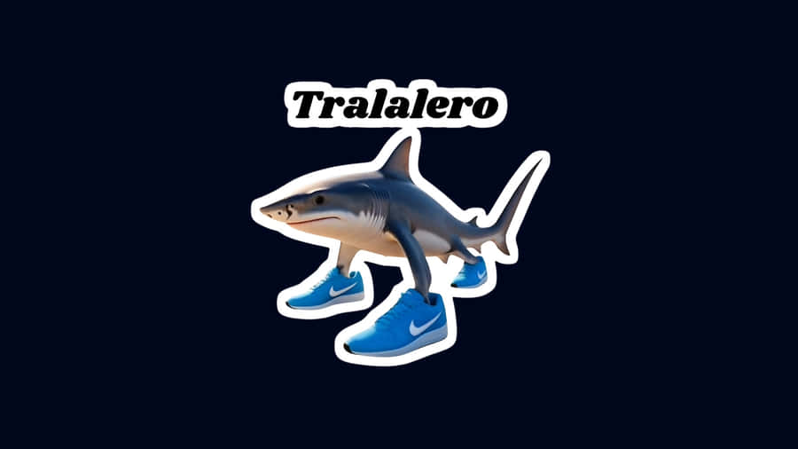 Tralalero Shark Logo Wallpaper