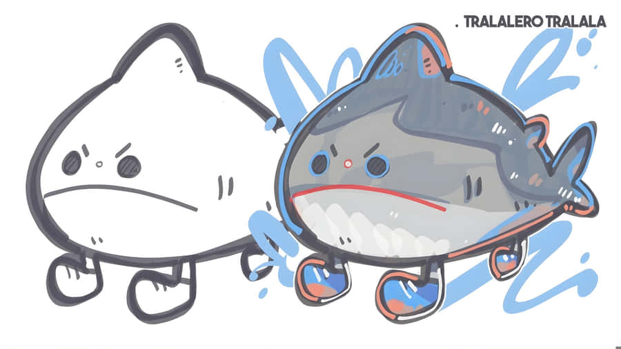 Tralalero Tralala Characters Wallpaper