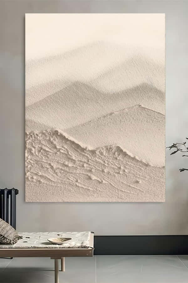 Tranquil Minimalist Landscape Painting Wallpaper