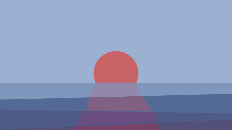 Tranquil Minimalist Sunset Wallpaper
