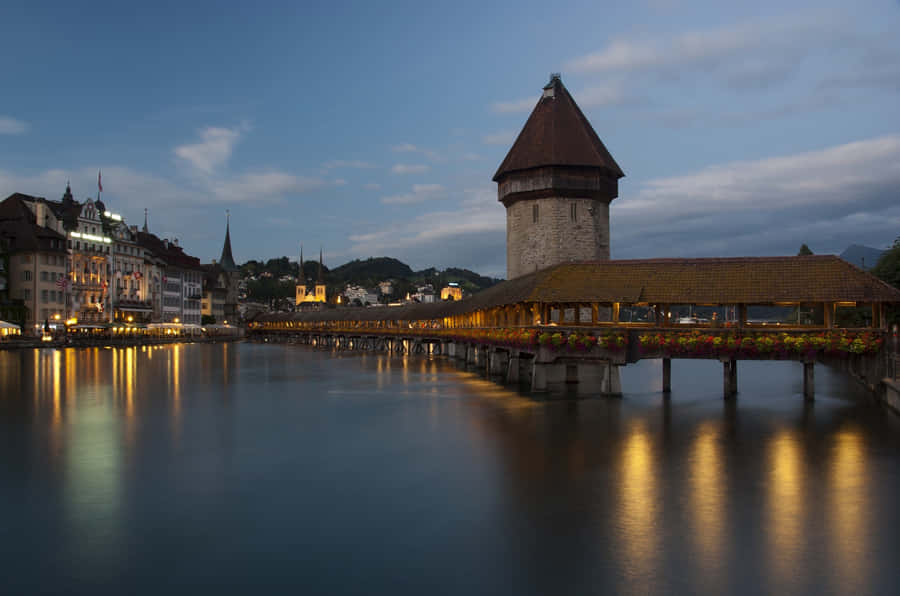 Tranquil Morning On Lucerne Lake Wallpaper