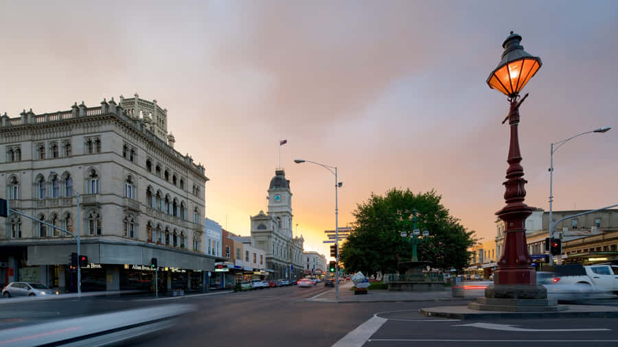 Tranquil Waterfront View Of Lake Wendouree In Ballarat, Victoria. Wallpaper