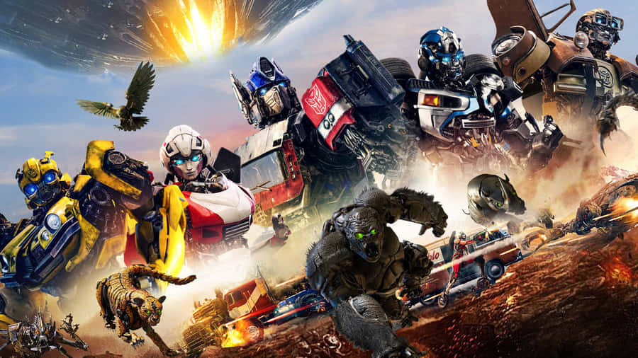 Transformers Rise Of The Beasts Action Packed Showdown Wallpaper