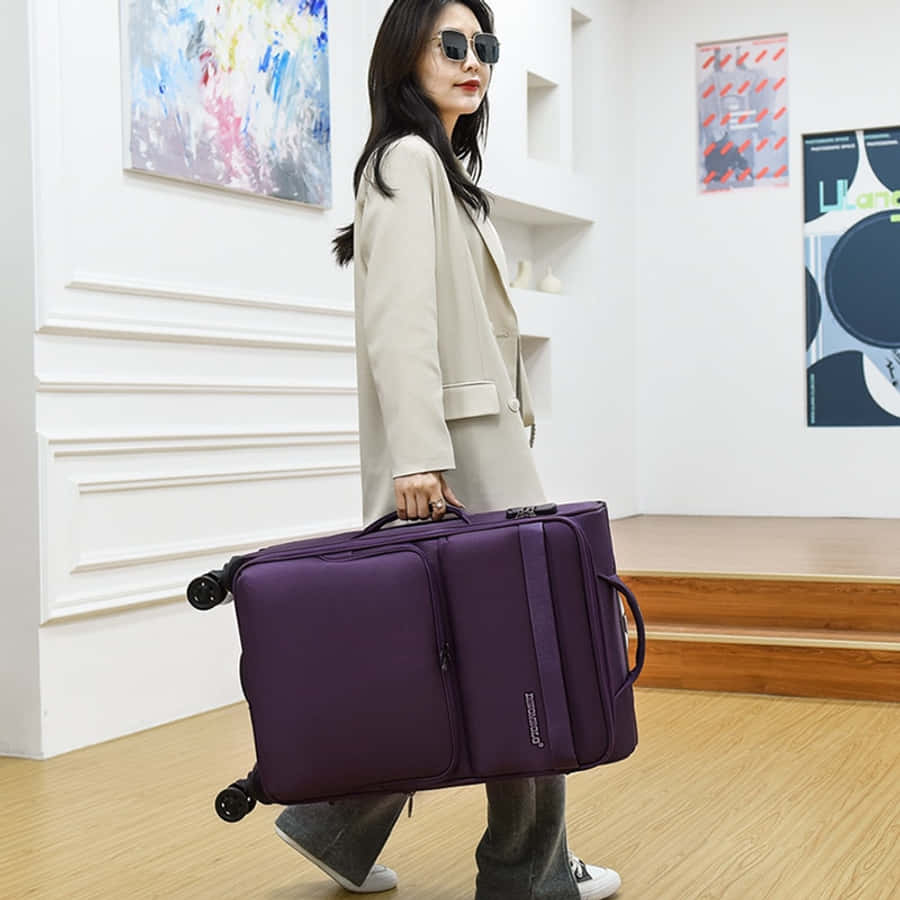 Travel In Style With This Stunning Purple Suitcase!