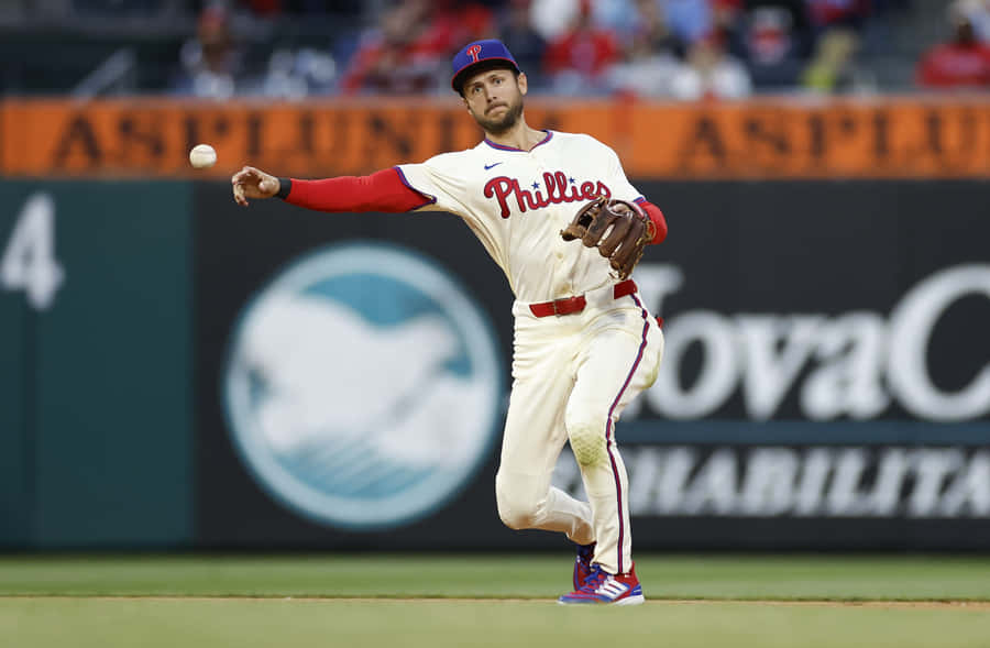 Trea Turner Fielding Baseball Wallpaper