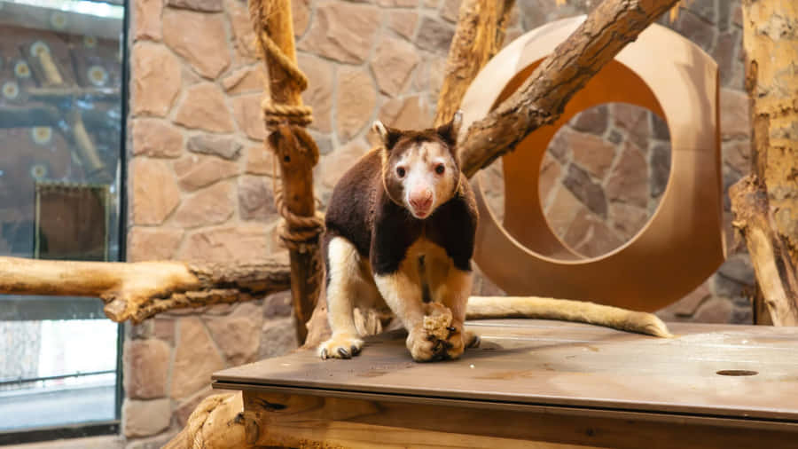 Tree Kangarooin Habitat Enclosure Wallpaper