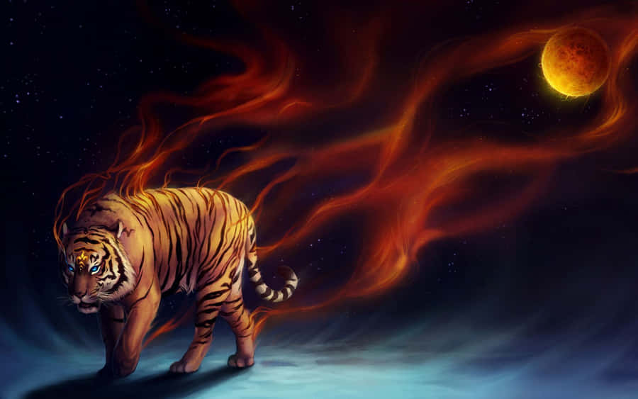 Tremendous Orange Tiger Wallpaper