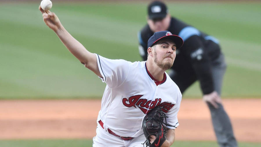 Trevor Bauer Throwing A Baseball Wallpaper