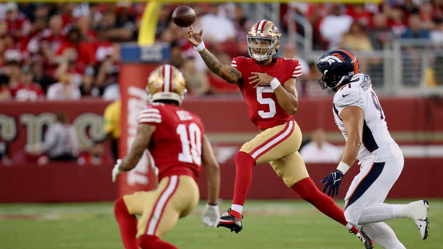 Trey Lance Quarterback Action Wallpaper