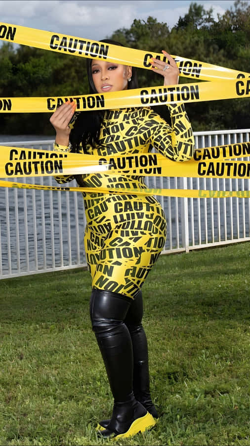 Trina Caution Tape Outfit Wallpaper