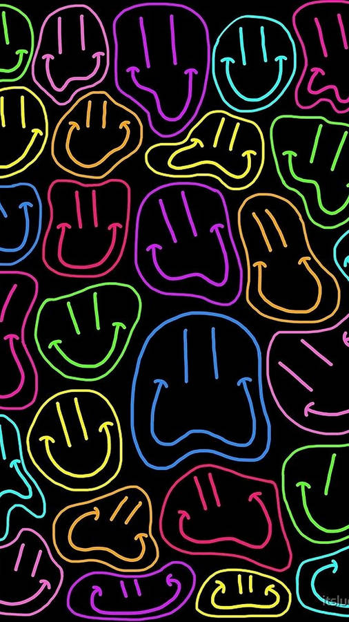 Trippy Phone Smiley Wallpaper