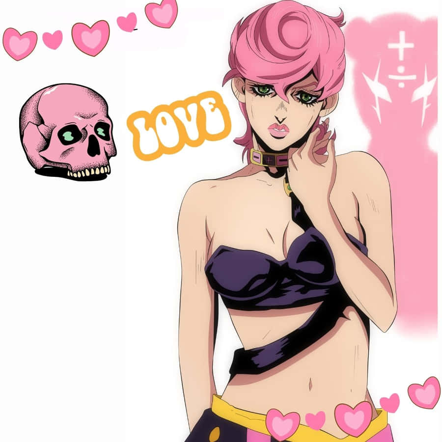 Trish Una Poised For Action In A Powerful Stance. Wallpaper