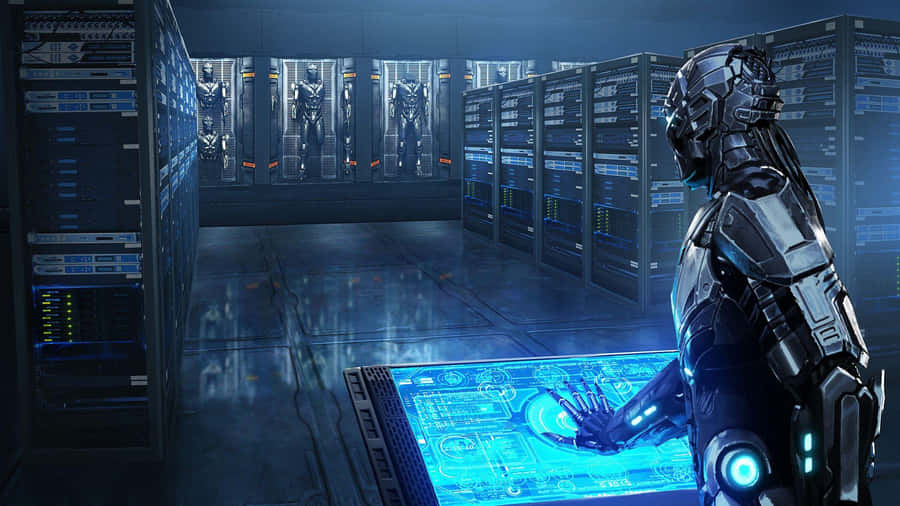 Triumphant Triborg In Mortal Kombat Wallpaper