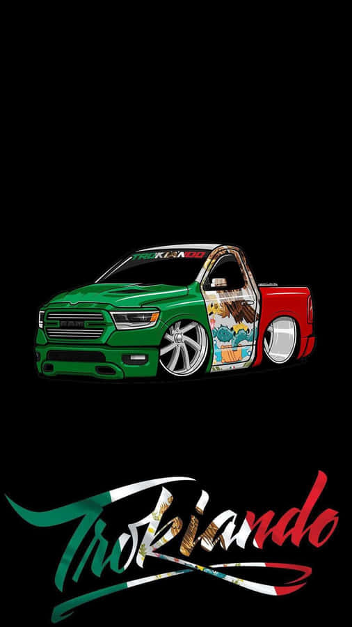 Trokiando Custom Truck Illustration Wallpaper