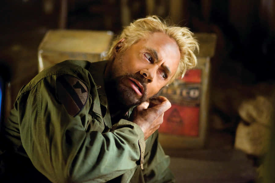 Tropic_ Thunder_ Character_ Contemplation Wallpaper