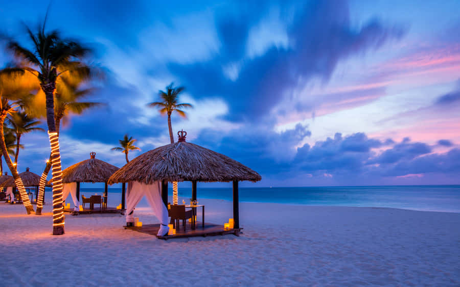 Tropical Beach Resort: Paradise Awaits Wallpaper