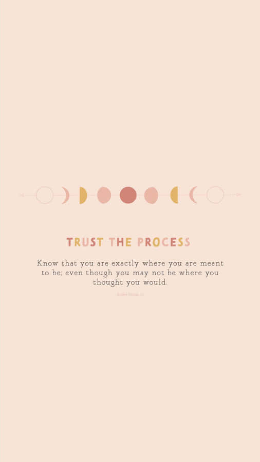 Trust The Process - A Quote With A Pink Background Wallpaper