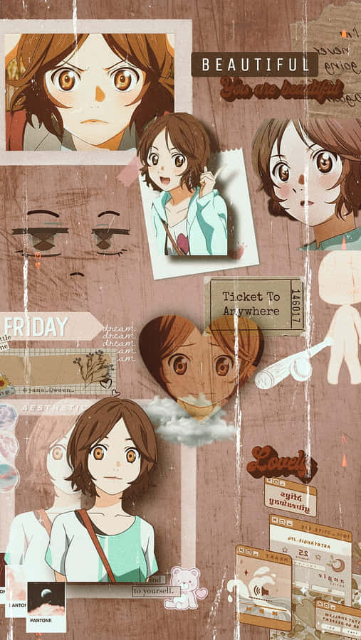 Tsubaki Sawabe Collage Art Wallpaper