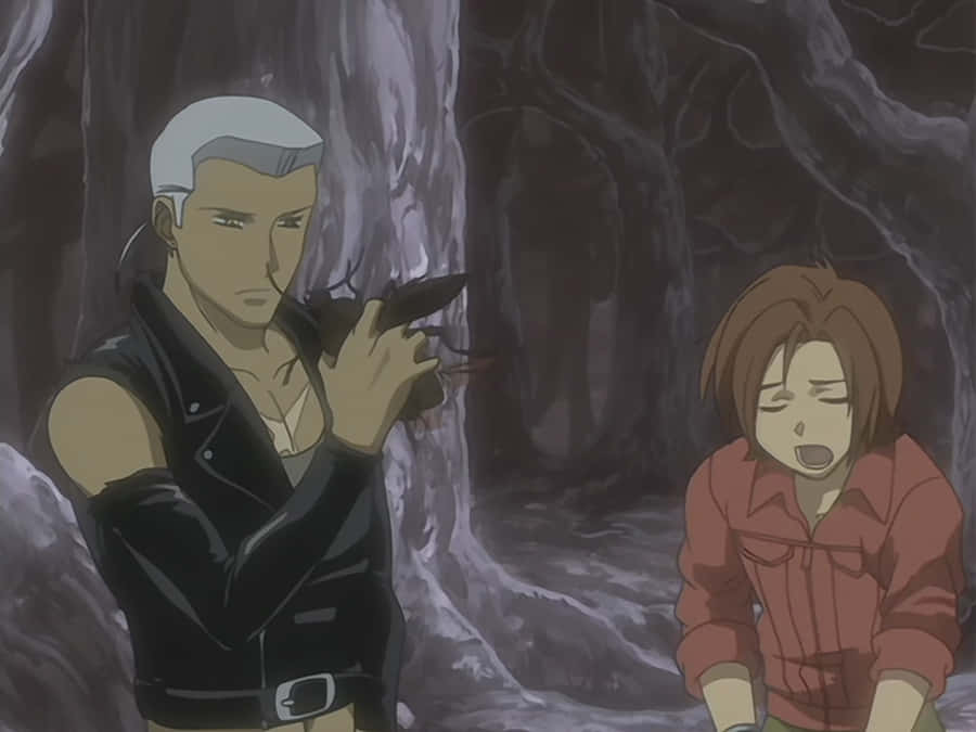 Tsume From Wolf's Rain Charging Through The Wilderness Wallpaper