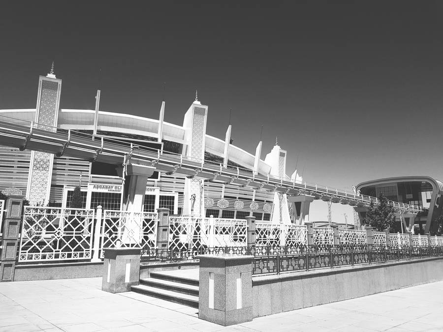Turkmenistan Black And White Wallpaper