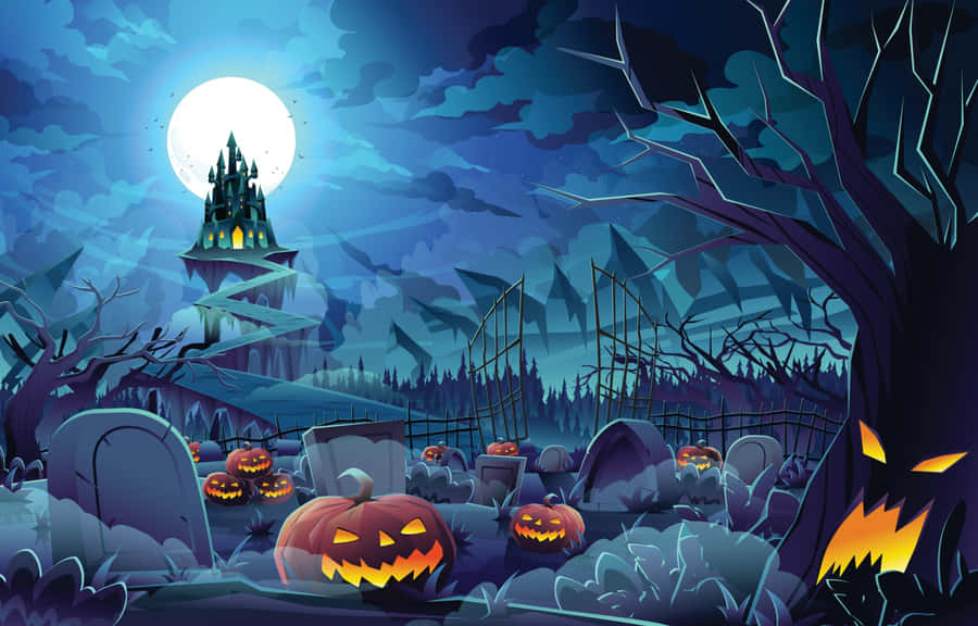 Turn 'neon Nights' Into 'neon Halloween' Wallpaper