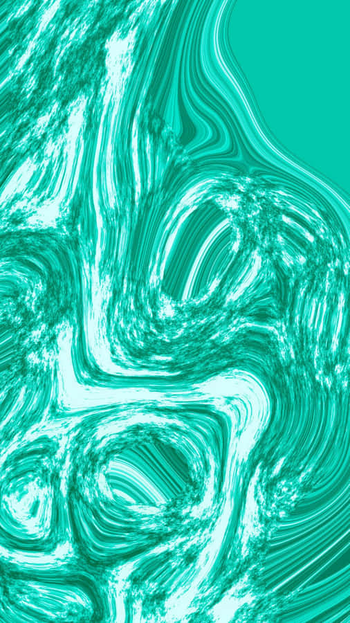 Turquoise Marbleized Texture Wallpaper
