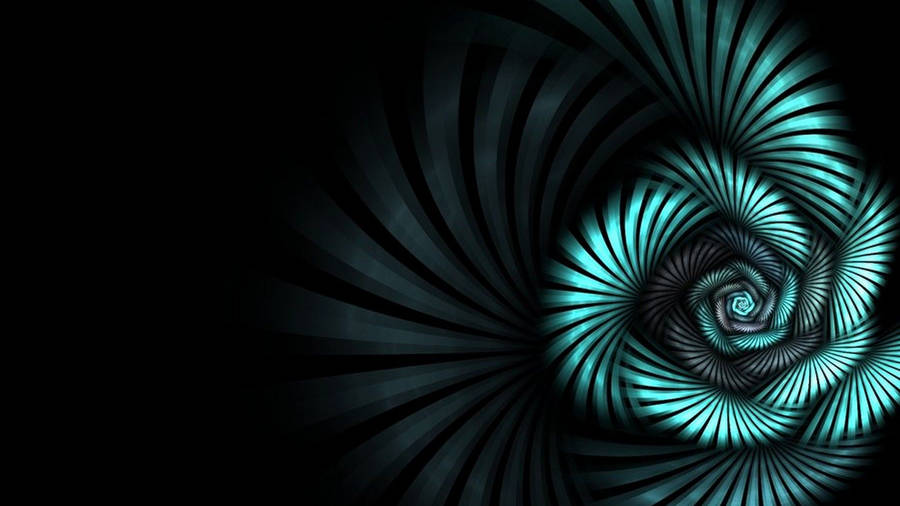 Turquoise Vortex Tunnel Wallpaper