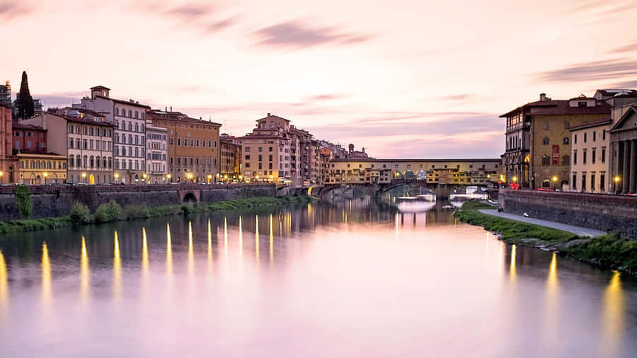 Tuscany Florence Cityscape Ponte Vecchio Wallpaper