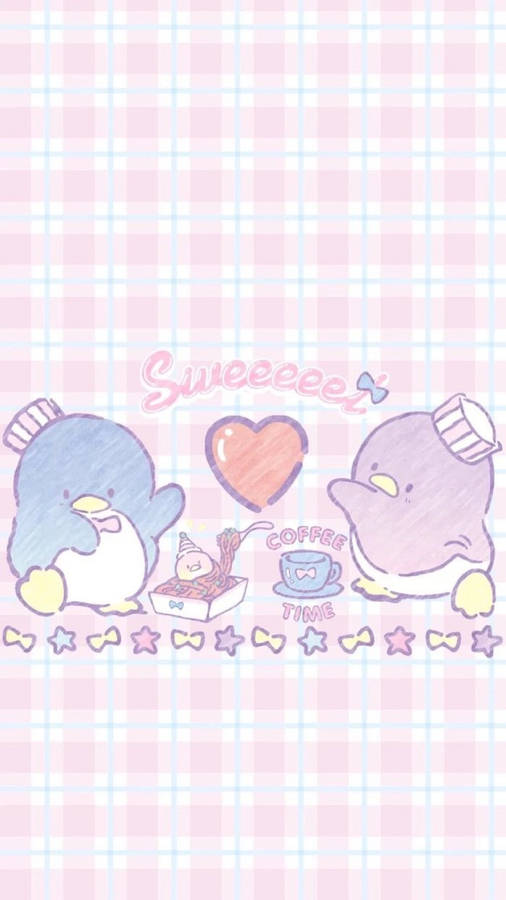 Tuxedo Sam Sweet Coffee Time Wallpaper