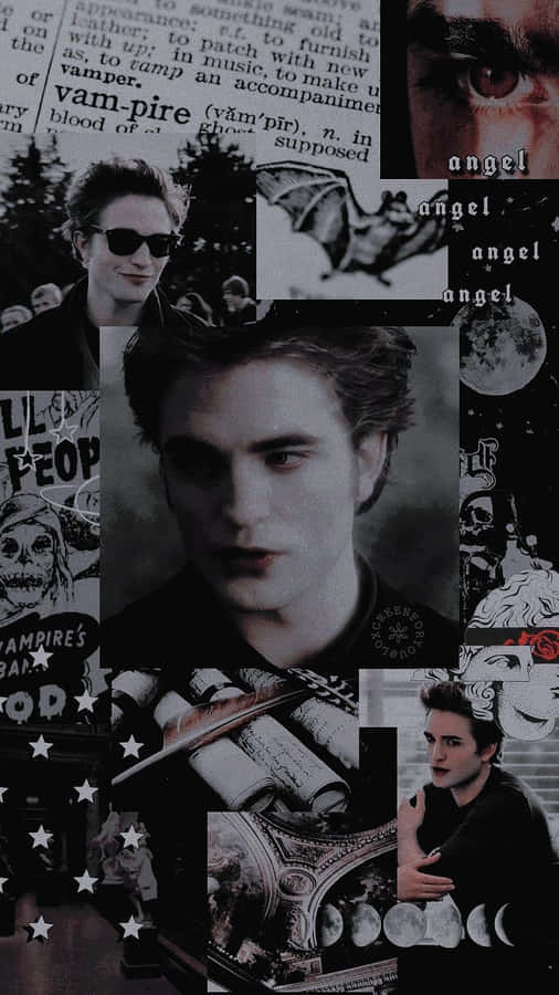 Twilight Edward Collagei Phone Wallpaper Wallpaper
