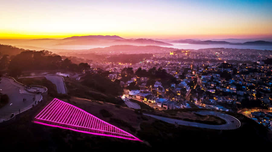 Twin Peaks Sunset View San Francisco Wallpaper