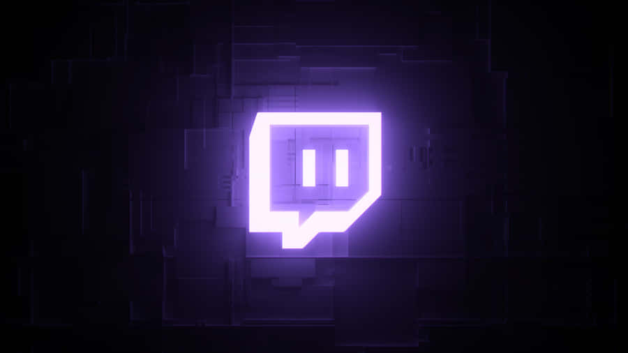 Twitch Logo Glowing Purple Wallpaper