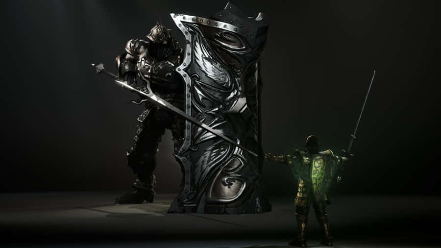 Two Demons Locked In Epic Battle Wallpaper