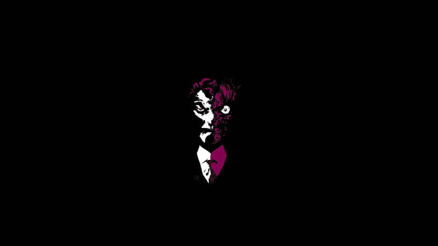 Two Face Harvey Dent Illustration Wallpaper