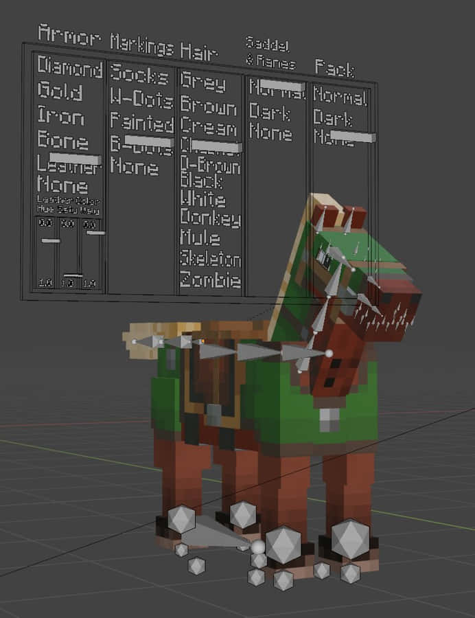 Two Minecraft Horses Exploring A Beautiful Blocky Terrain Wallpaper